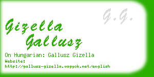 gizella gallusz business card